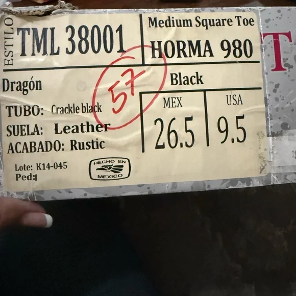 TANNER MARK COWBOY BOOTS 9.5 Black/white Shimmery Western Cowboy Boots NEW - Picture 8 of 13